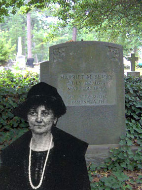 Photograph of Berry and her gravestone