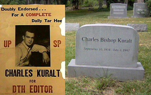 Photograph of Kuralt and his gravestone