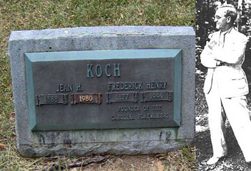 Photograph of Koch and his gravestone