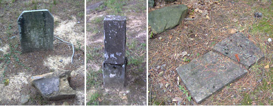 Photographs of uninscribed fieldstones